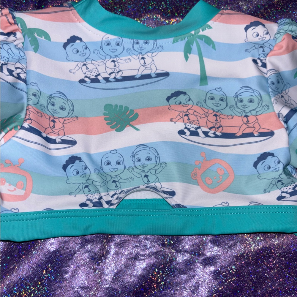Coco Melon Swim Rash Guard Top - Picture 7 of 7